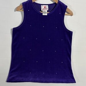 Quacker Factory Purple Sleeveless Top